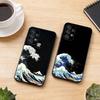 The Great Wave Off K-Kanagawa Phone Case Black Silicone Soft For Samsung S25,S24,S21,S22,S23,S30,Ultra,S20,Plus,Fe,Lite