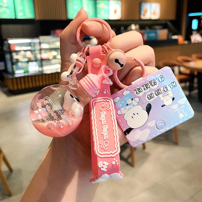 

Собака Акриловый Стильный Плавающий Брелок в виде Лампочки Милый Жидкий Песок Идея для Подарка розовый