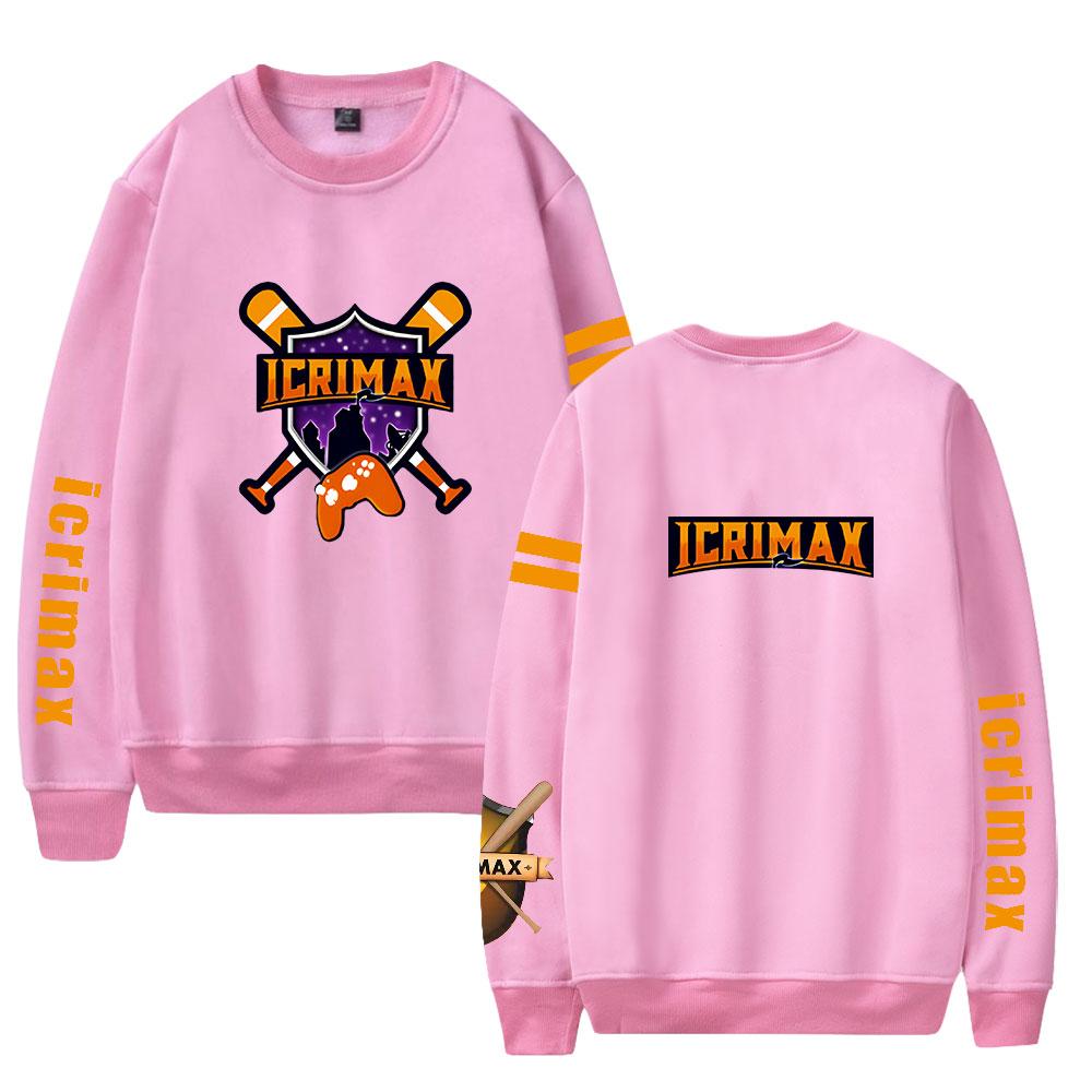 Men's Icrimax Print Hoodies Round Neck Hooded Sweatshirts Man Pullover Male Top Streetwear Outdoor Tracksuit