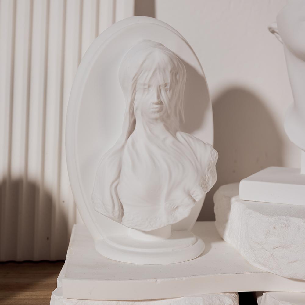 Europäische Klassische Büsten Gips Skulpturen von Herkules Zeus Moses Poseidon Antike Mythologische Statue für Arbeitszimmer Bibliothek Dekoration