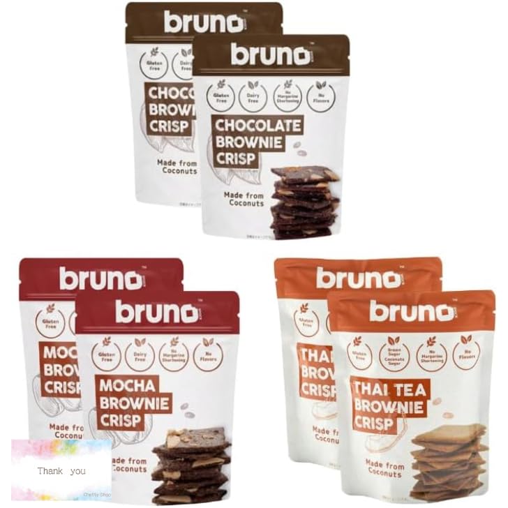 

Дегустационный набор хрустящих брауни Bruno 6 штук по 60 г каждый Чай Мокко Шоколад с оригинальной открыткой (3 вкуса, пакеты) (Тайский Брауни, Брауни, Брауни)