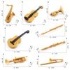 Simulation Musical Instrument Set Horn Trombone Clarinet Flute Saxophone Violin Guitar Model Static Ornament