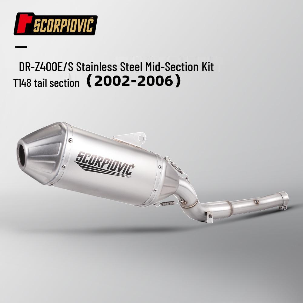 DRZ400 (2002-2006) Off-Road Motorcycle Stainless Steel Mid-Pipe Exhaust Kit