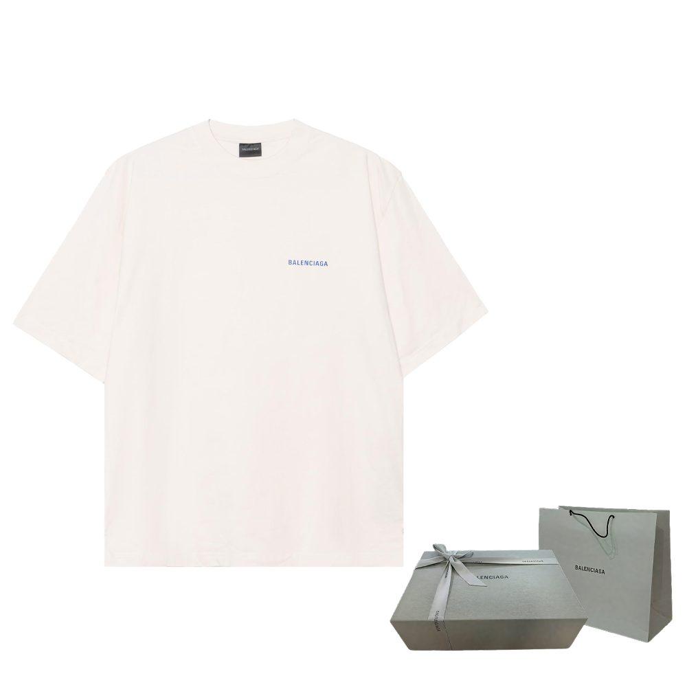 Balenciaga FW20 T Shirt Loose Fit Men's Ecru 612966TIVG59055