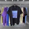 Meichao Purple Brand apocalyptic printed high-weight double-yarn pure cotton casual short-sleeve T-shirt for men and women