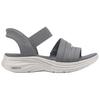 Skechers Σανδάλια Slip-Ins Άνετα Μαλακά Παραλίας Γυναικεία σανδάλια Ανθρακί 120006-CCL