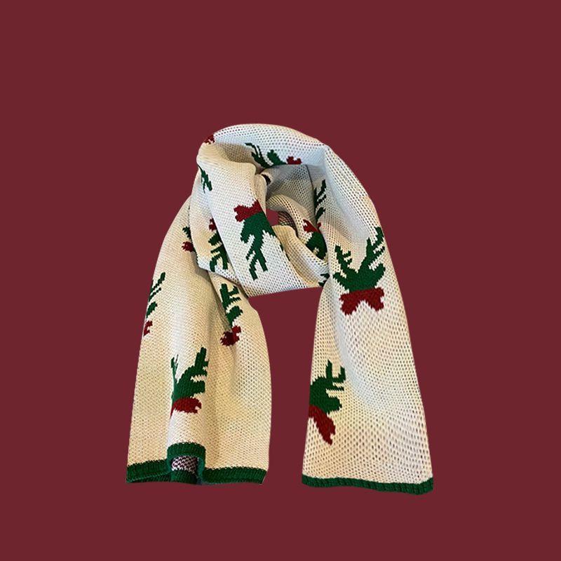 

High-End Knitted Wool Red Scarf - Women s Christmas Gift & Winter Neck Warmer Above 175cm