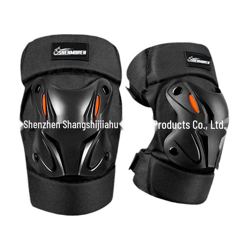 Men's Motorcycle Riding Protective Gear: Electric Hard Shell Knee & Elbow Pads for All-Season Outdoor Use.