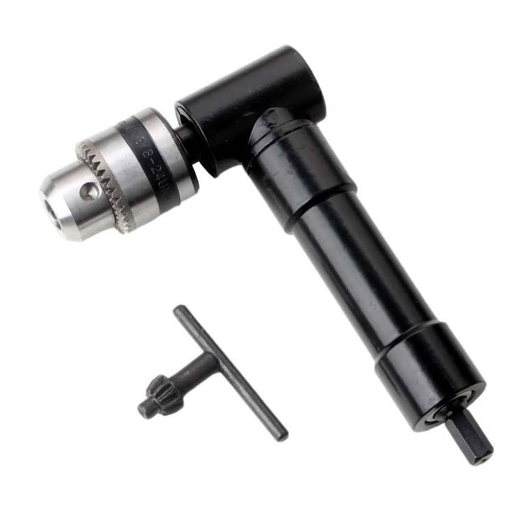 90 Degree Right Angle Electric Drill Keyless Chuck Corner Impact Drill Adapter Right Angle Bend Extension Adapter