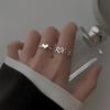 2 Pack Elegant Heart Cutout Rings Fashionable Hollow Rings Adjustable Open Rings for Dates Parties and Daily Outfits