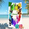 Customizable personalized beach towels Game Sprunki themed designs.Suitable for the beach, yoga, sports;ideal as beach accessories