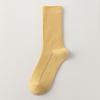 Ladies Spring and Autumn with Pure Color Simple Boneless Long Pile Pile Cotton Socks