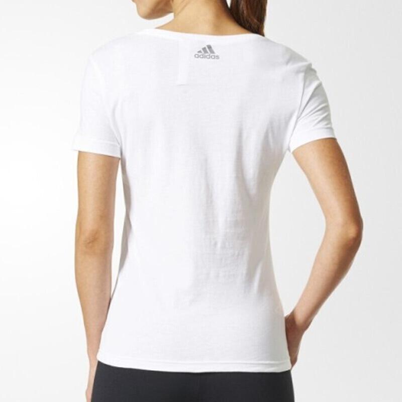 Adidas Linear Foil Tee Women Tops White CD1981