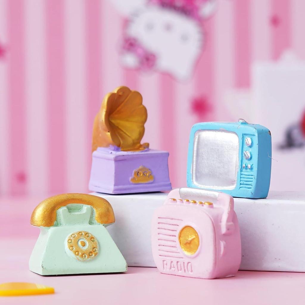 Telephone, Radio, TV, Gramophone Decorative Showpieces - Gifts for Kids (Polyresin,)