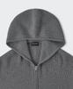 MUSINSA STANDARD WOMAN [Victoria Wool] Women'S Minimal Ribbed Hooded Knit Zip-Up [Heather Grey]