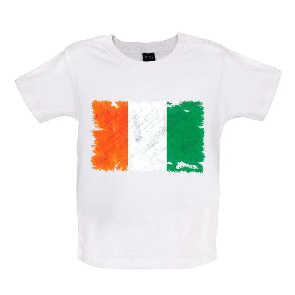 

Ivory Coast Grunge Style Flag - Baby Kids Boys Girls Unisex T-Shirt / Babygrow - Flags Yamoussoukro 100