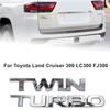 ABS TWIN TURBO Back Mark Set For Land Cruiser 300 Series LC300 Rear Trunk 3D Emblem Badge Sticker Trim Accessories