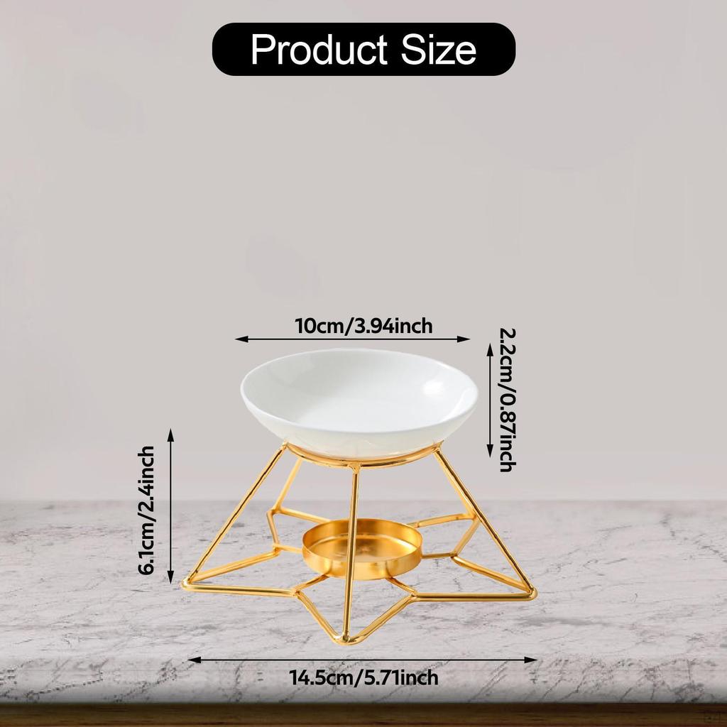 Essential Oil Burner Aroma Easy To Use Birthday Gift Tea Light Holder for Meditation Tabletop