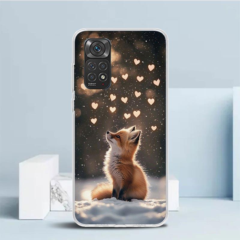 

Animal Fox Soft Cover for Xiaomi Redmi Note 15 14 13 12 Pro Plus Phone Case 14S 11S 11T 11E 10S 10 4G Pattern Shell Redmi Note 1 Redmi Note 12 Pro 5G