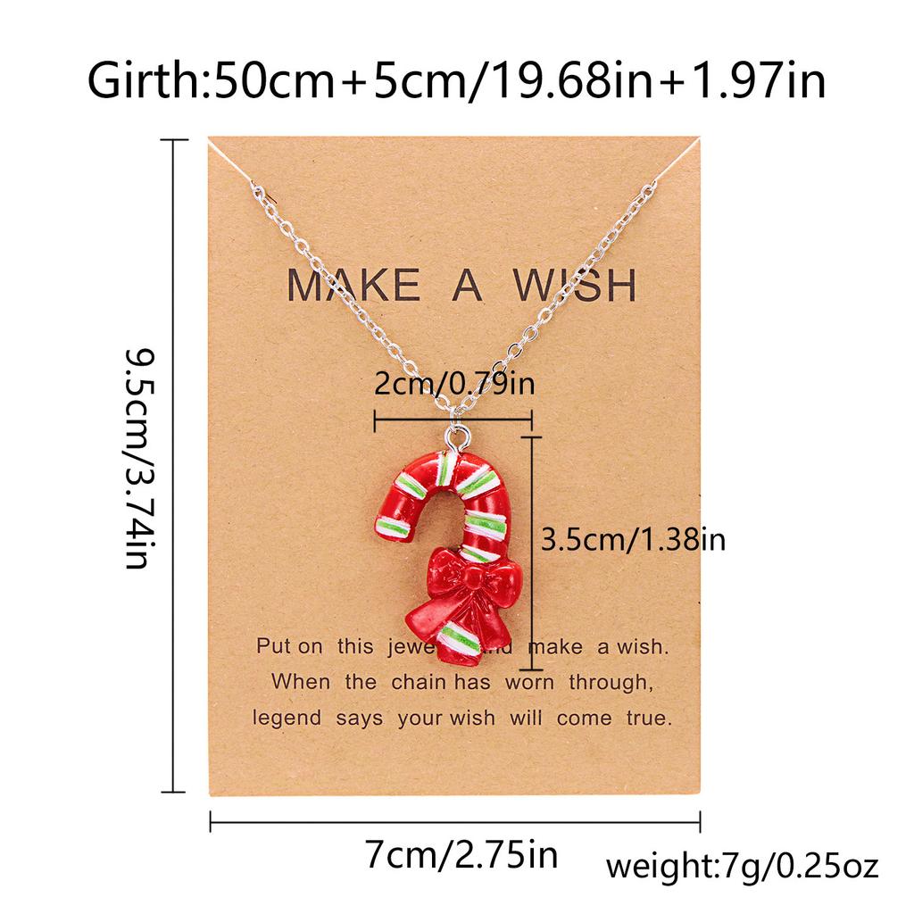 Christmas Resin Pendant Christmas Resin Snowman Pendant Necklace Versatile Christmas Gift Box Necklace Female