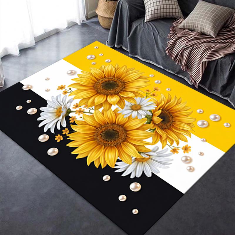2025 New Flower Carpet Rug for Living Room Bedroom Home Sofa Decoration,Kids play Non-slip Floor Mat