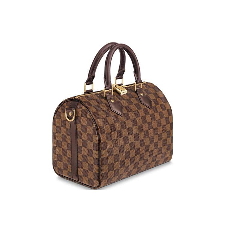 Louis Vuitton Borsa a tracolla in tela rivestita Speedy da donna, colore cuoio, N41368