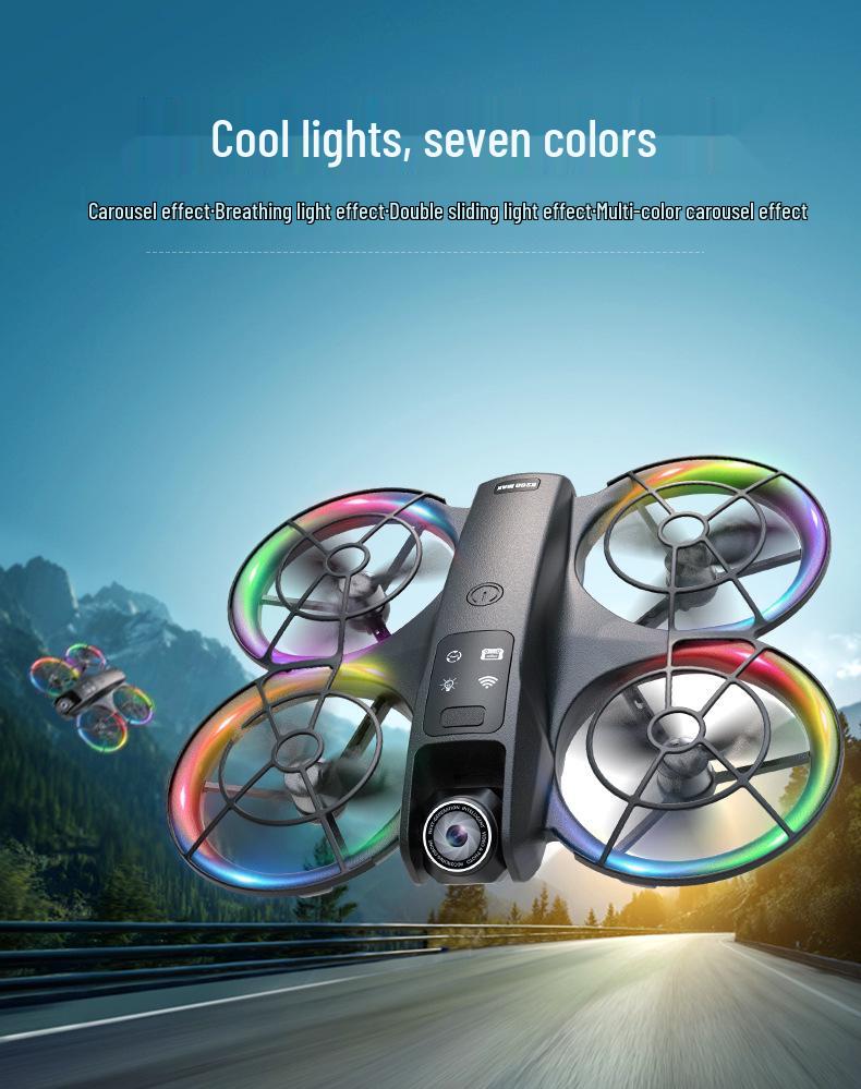K200 Drone: Brushless, Screen-Integrated, Optical-Flow Positioning, Color Lights, Fully Protected Remote-Controlled Aircraft.