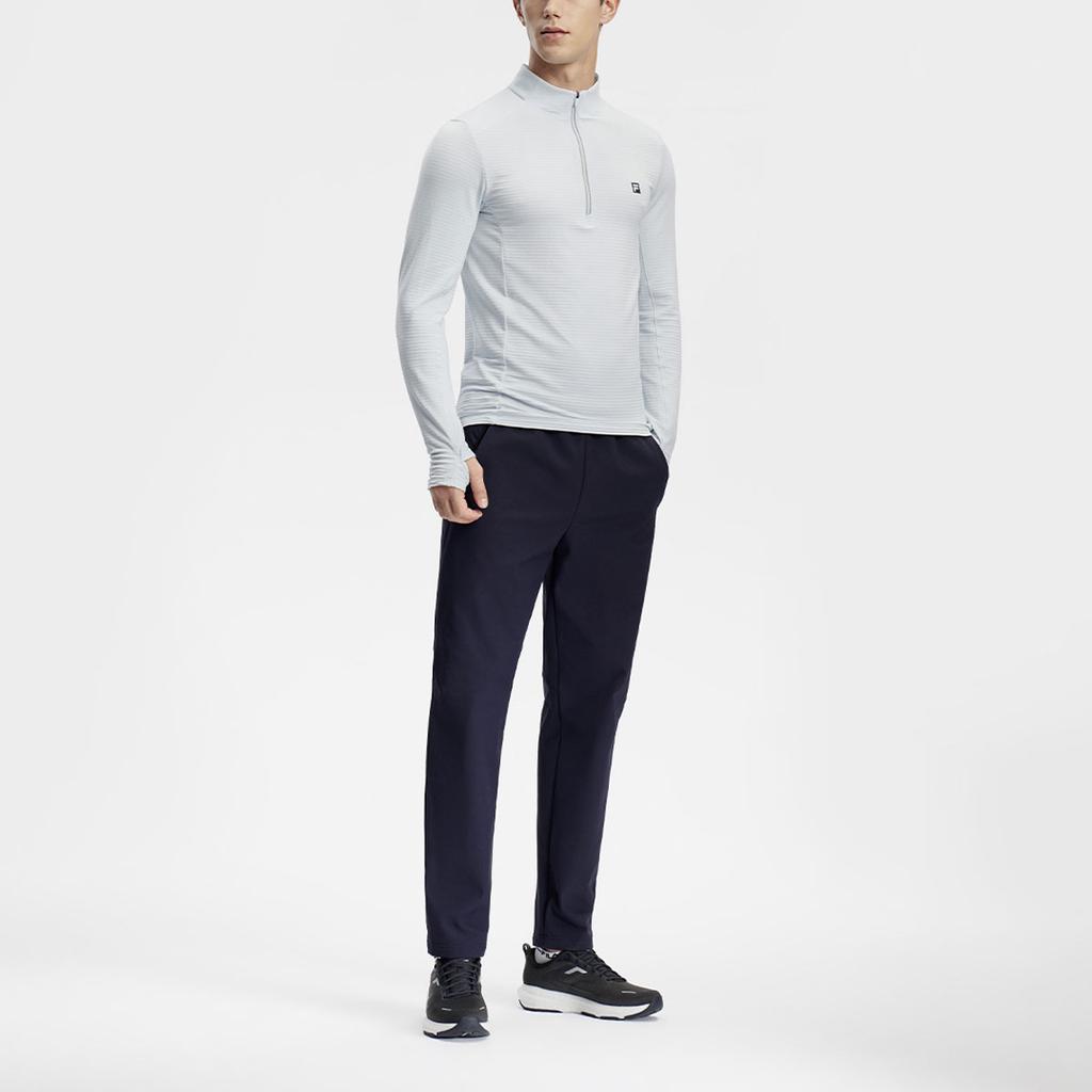 FILA Solid Color Straight Leg Fitness Woven Knit Sports Pants Men bottoms Royal-Blue A11M411811F-NV