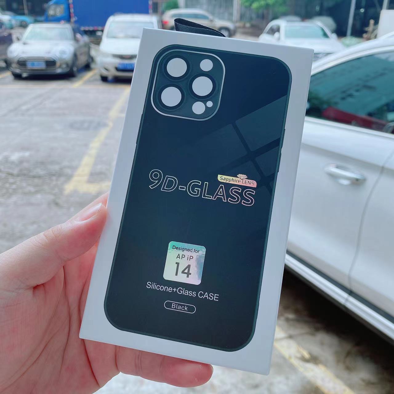 

9D силиконовые стеклянные чехлы для iPhone 14, 13, 12, 11, 15 Pro Max 15 Pro 14 15 Plus, зеркальные стеклянные чехлы для телефонов с пленкой для объектива камеры iPhone 11