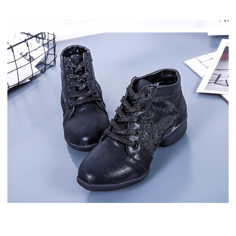 Atmungsaktives Mesh Gummi Sohle Latein Tanzschuhe Weiche Sohle Damen Erwachsene Gesellschaftstanzschuhe
