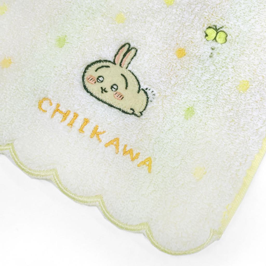 Chiikawa Towel Dot Pattern 27108002 25cm Wide X 25cm Long Women's Handkerchief, (27108002B), Yellow, Approx.