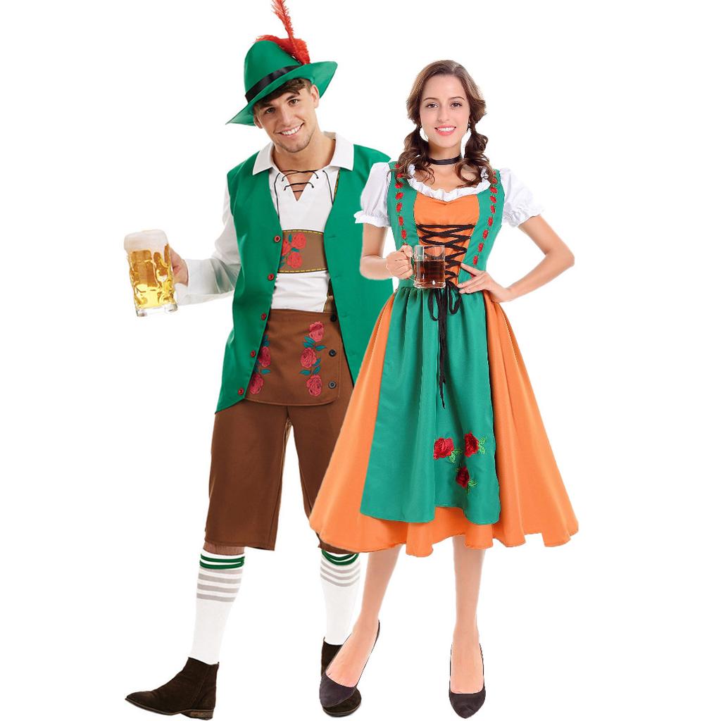New models, German women's Oktoberfest uniforms, Munich festival costumes, stage performance beer costumes