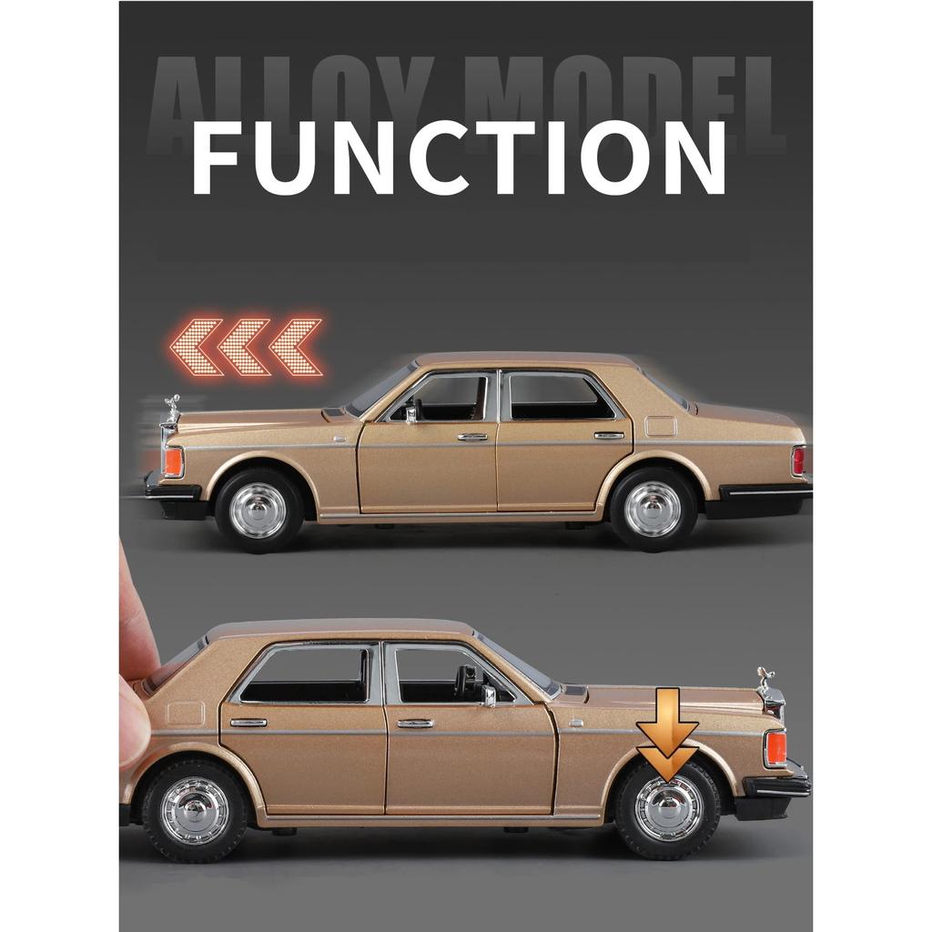 1/32 Rolls Royce Silver Seraph Alloy Model Car Toy Diecasts Casting Pull Back Sound and Light Car Toys for Children Vehicle