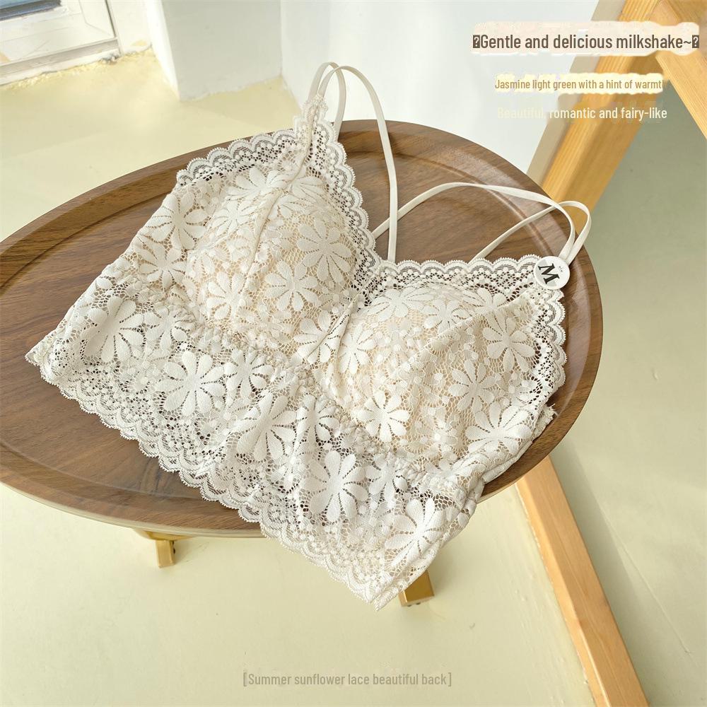 Japanisches Spitzen-Tube-Top mit festem Latex-Cup – kein Stahlring, einteiliges Design für Frauen