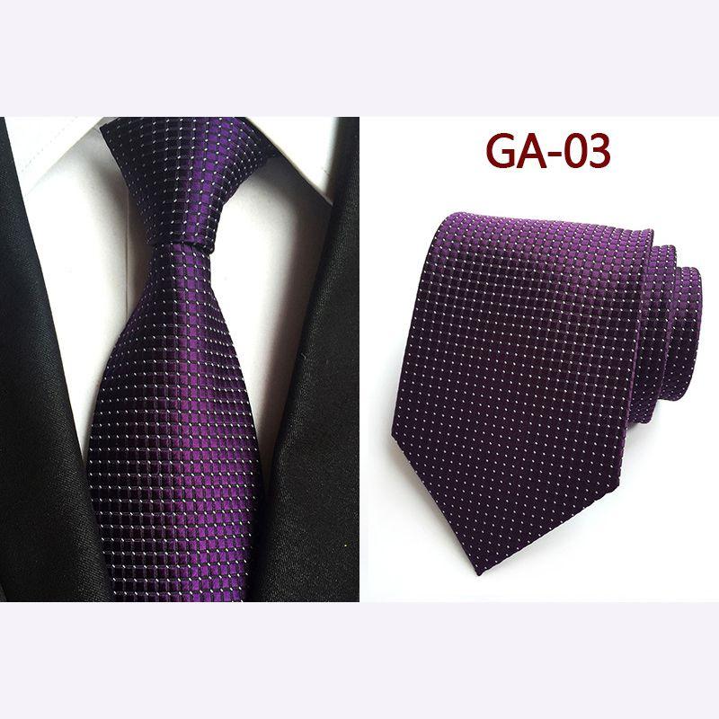 Men Silk Plaid Wedding Cravate Pour Jacquard Woven Necktie