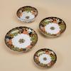 Mino Ware Japanese Retro Ceramic Tableware Set: Plates, Dishes, and Rice Bowls