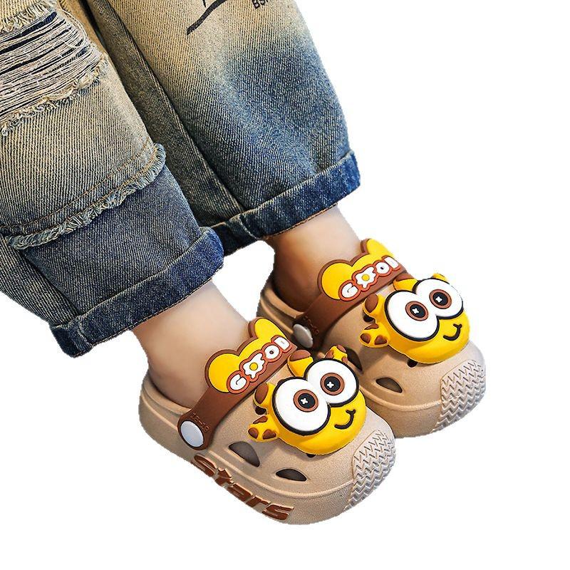 Kids' Summer Indoor/Beach Cartoon Slippers - Non-slip Soft Sole for Boys & Girls