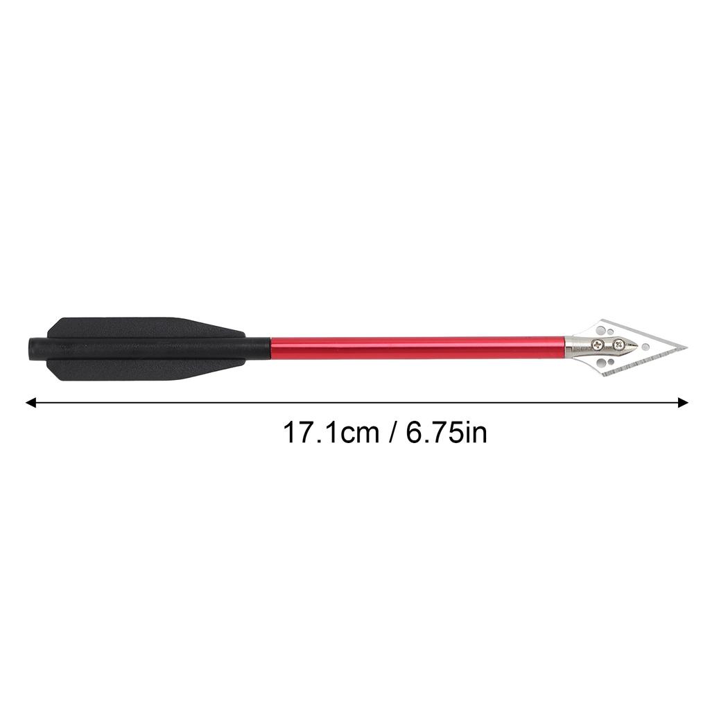 6Pcs Arrows Double Screw Fixing Aluminum Alloy Shooting Bow Arrows Archery Accessory 6.75in