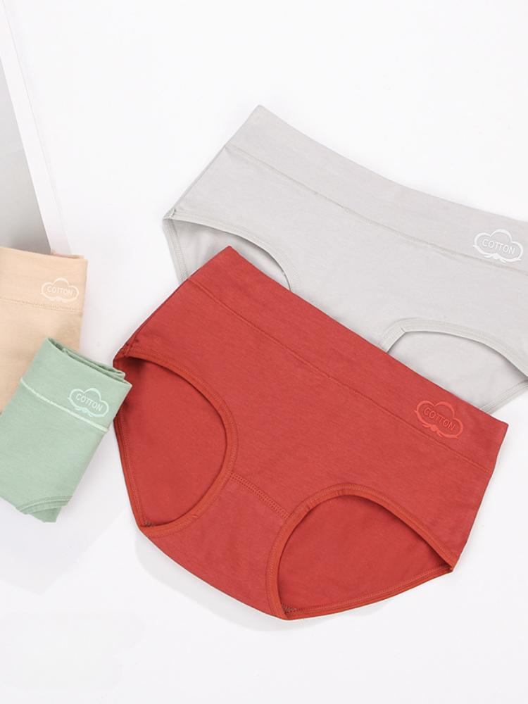 3 stück Weibliche Unterwäsche Vier Saison Neue frauen Reine Baumwolle Unterwäsche Modische Einfarbig Unterwäsche Damen Vier Jahreszeiten Höschen