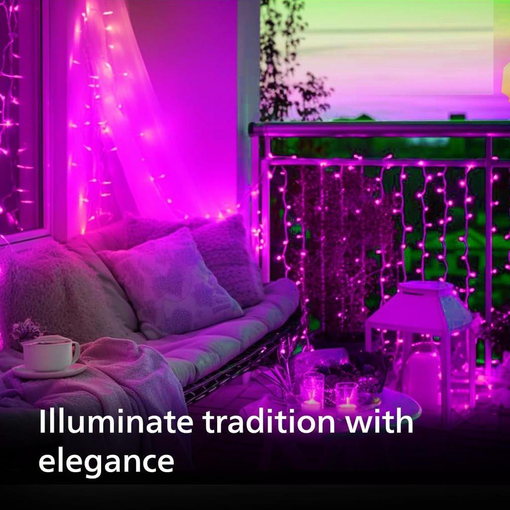 Starlit 12 Meter 72 LEDs String Light for Decoration | Festival LED String Light for Diwali, Christmas and Home Decoration| Pink, Pack of 1