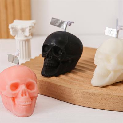 Bougie décorative créative d'Halloween Bougies parfumées d'ambiance Squelette Gothique Décor aromatique pour la maison Fête Cadeaux de vacances