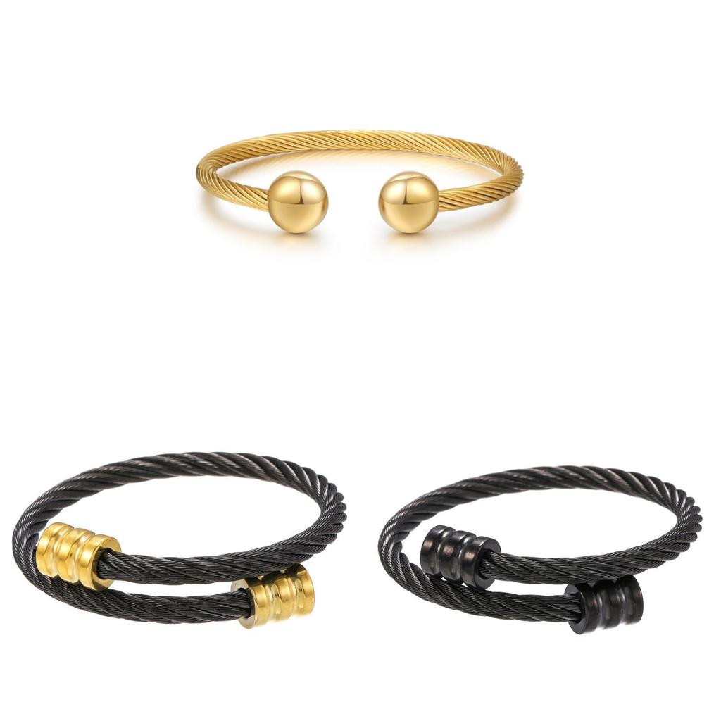 Bracciale Geometrico in Acciaio Inossidabile per Uomo Donna Gioielli alla Moda Regalo per Viaggio