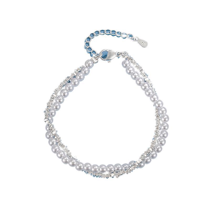 Perlenwickelarmband Doppellagig Vielseitig Mode Nischen Design Exquisit Explosion Herbst und Winter Tägliche Schmuckstücke