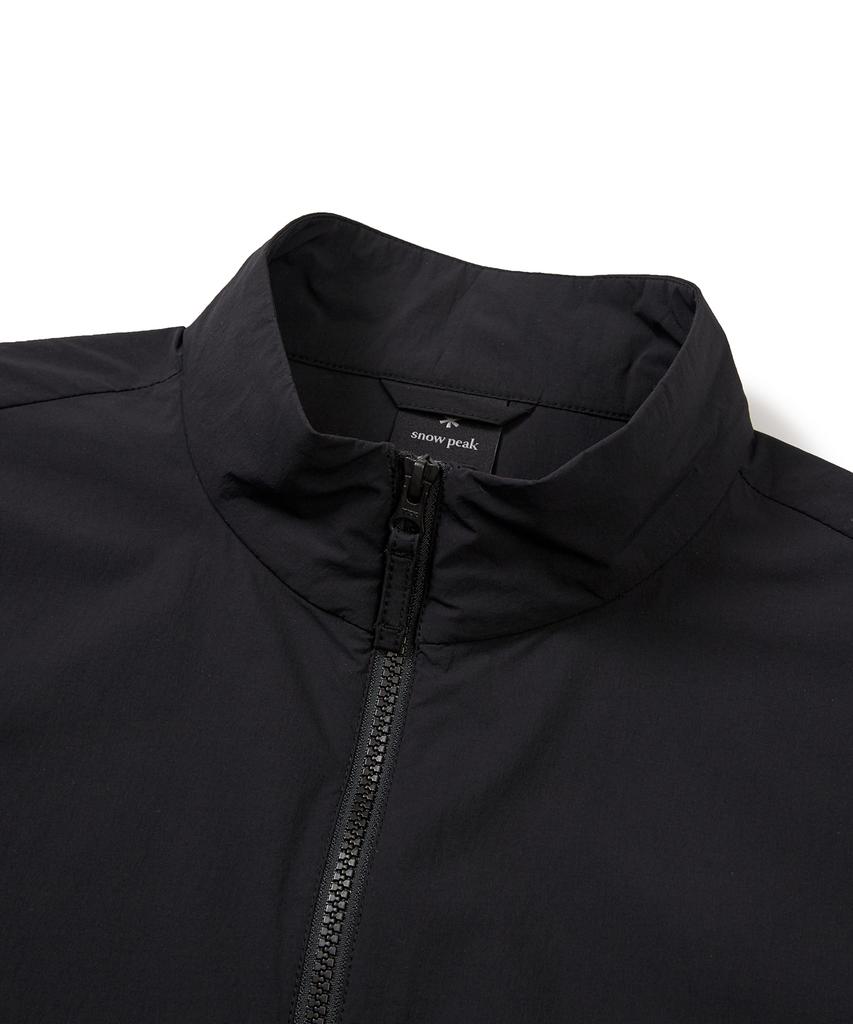 Snowpeak Apparel Thin Tech Woven Stand Neck Short Sleeve Anorak Black (S24Mmsan34)