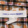 COMME Des GARCONS SHIRT S20031 Orange Cotton Check X Leopard Print Short Sleeve Shirt Tops M Orange blackUsed