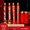 Smokeless Wedding Candles: Red Dragon & Phoenix, Double Happiness Pair