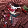 Low Waist Lace Flower Briefs Mesh T-Back Panties Comfortable Lace Thong Women  Daily Wear