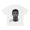 Collezione Stelle del Calcio Stampa T-shirt a Maniche Corte Girocollo Abbigliamento Streetwear Stampa Moda Maglietta Casual Oversize