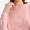 Karl Lagerfeld Outdoor Commuting Party Lightweight Long Sleeve Crew Neck Pullover Solid Color Sweater Women Sweater Pink K27L2310