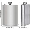 Flasks for Liquor for Men Stainless Quality Hip Flask 8oz Pocket Engraved Wine Drink Pot Alcohol Flagon Metal 220ml Whiskey Flask (8oz, Silver)